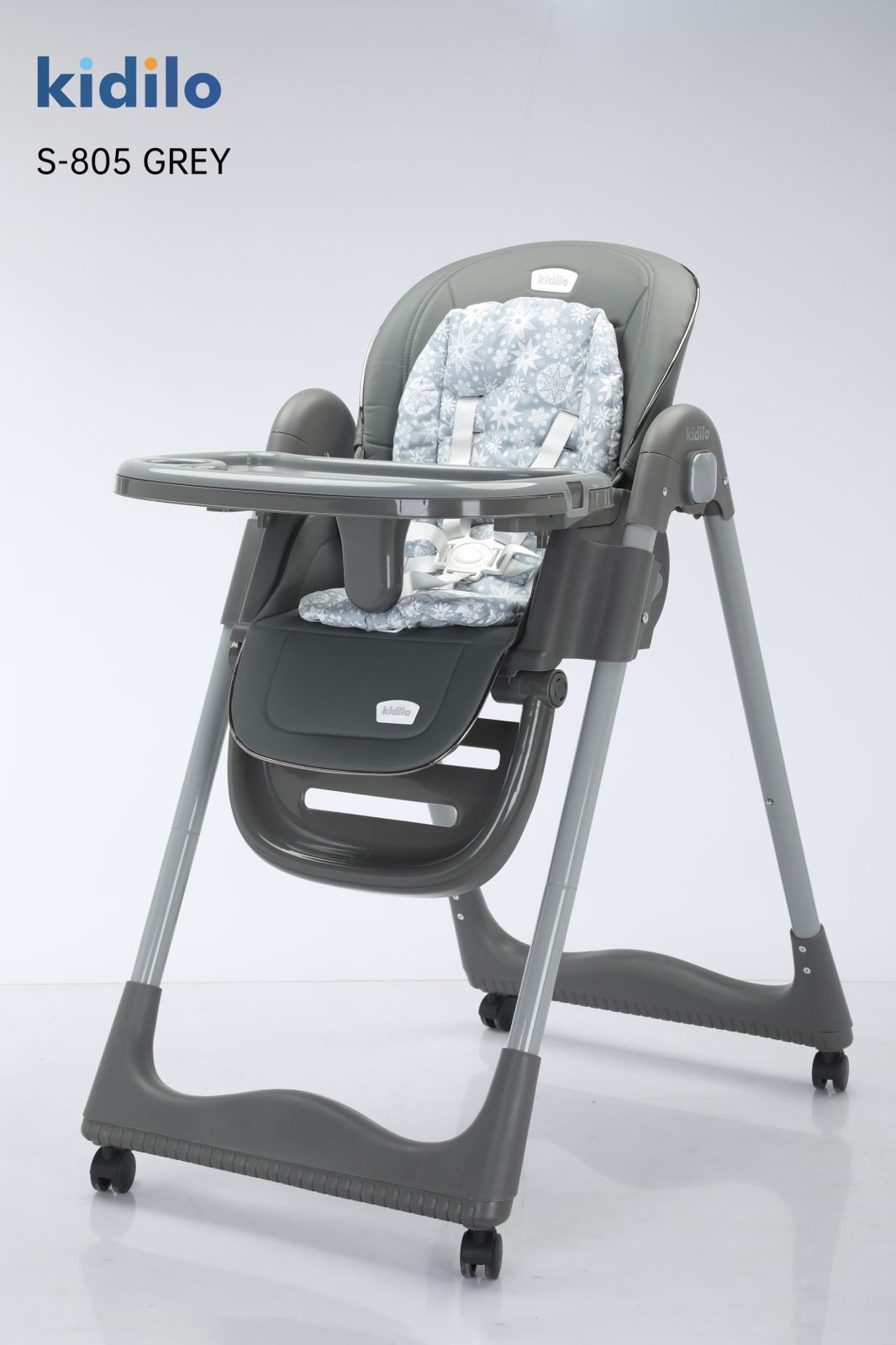 3-in-1 Convertible High Chair with Removable Tray and Wheels