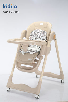 3-in-1 Convertible High Chair with Removable Tray and Wheels