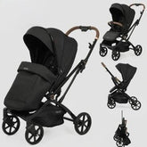 Baby Stroller - Reversible Handle, Comfortable, Foldable Stroller - Newborn Stroller w/All-Scene Large Wheels