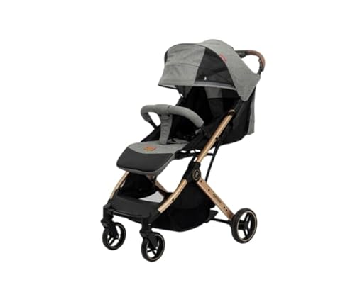 Stroller, AirTravel System Stroller, Foldable, Adjustable Canopy, Multiple Model, (K10) (Grey)