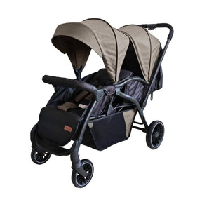 Easy Foldable Twin Stroller, Pram with Adjustable Leg Rest.