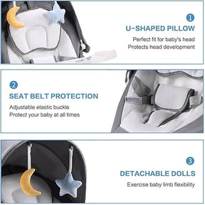 aby Swing for Infants, 5 Speed Electric Bluetooth Baby Rocker for Newborn, 3 Timer Settings & 10 Pre-Set Lullabies, Portable Baby Swing with Trayfor 5-26 lbs, 1-12 Months