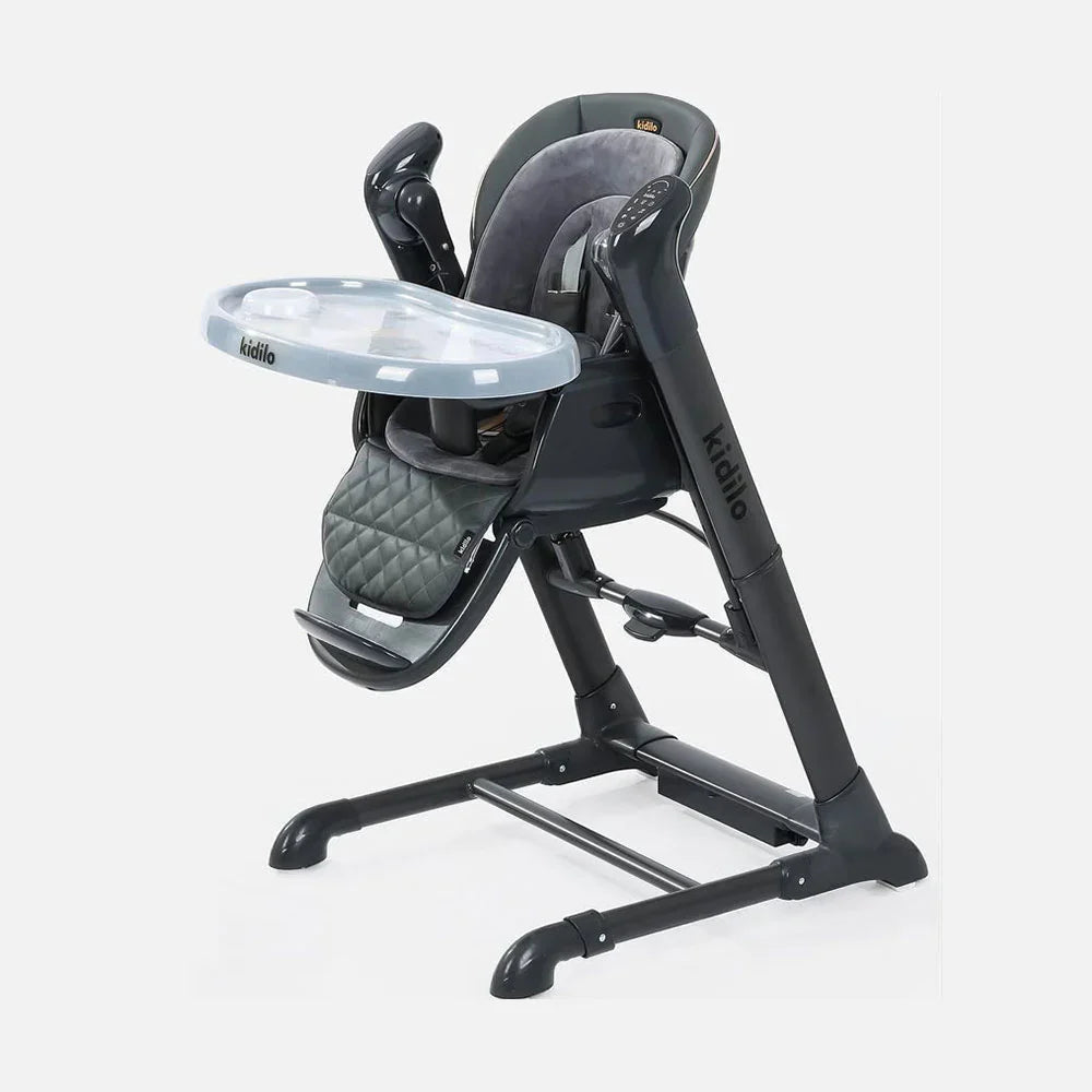 The multifunctional 3-in-1 high chair can be used as a baby swing, a high chair and a booster.