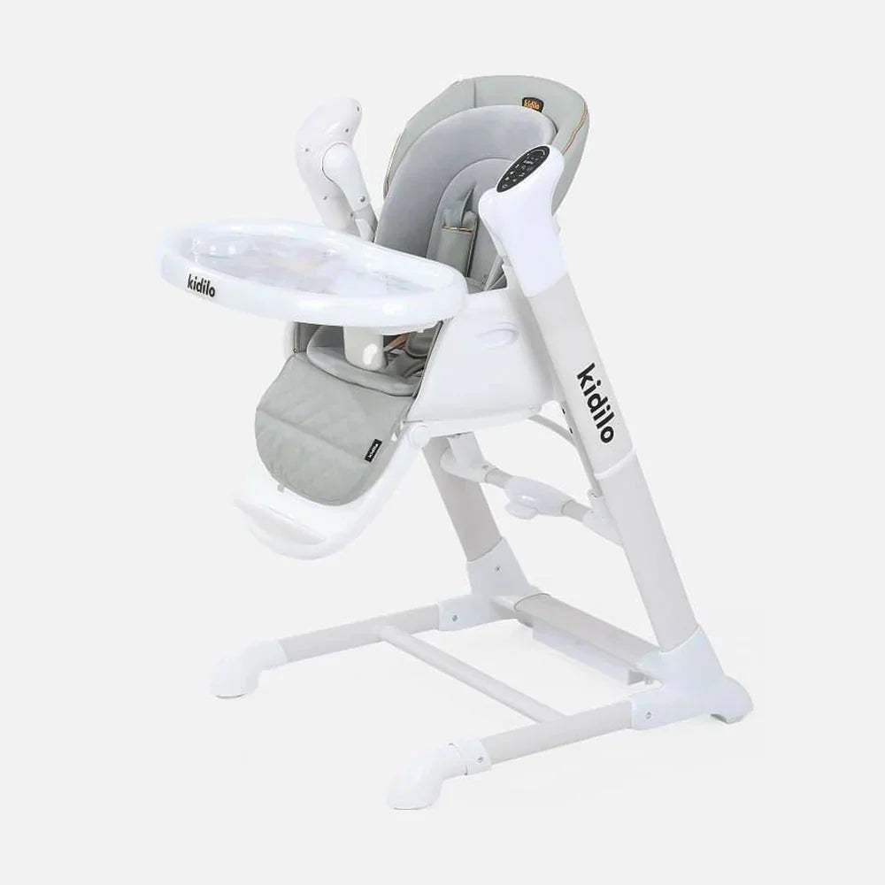 The multifunctional 3-in-1 high chair can be used as a baby swing, a high chair and a booster.