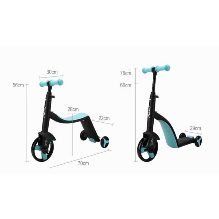 3 in 1 Kids Convertible Scooter.3 Wheel Scooter for Kids Kick Scooter with Anti-Slip Deck Kids Tricycle 3 in 1 Toddler Balance Bike Scooter Ride On Toys (Blue)